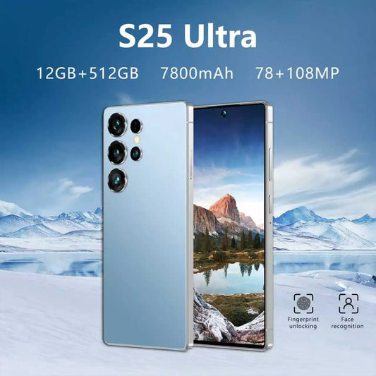 Advanced 5G S25 Ultra Smart Cell Phone HD Screen 108MP Rear Camera Deca Core MTK Dual 12GB CDMA LTE