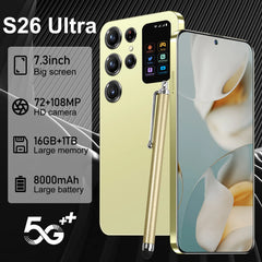 S25 Ultra Smart Android 14 5G Cell Phone with 8000MAH 16GB+1TB Memory Dual Core CPU