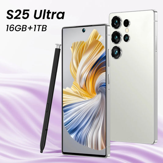 Advanced 5G S25 Ultra Smart Cell Phone HD Screen 108MP Rear Camera Deca Core MTK 108MP Processor Dual 16GB CDMA LTE