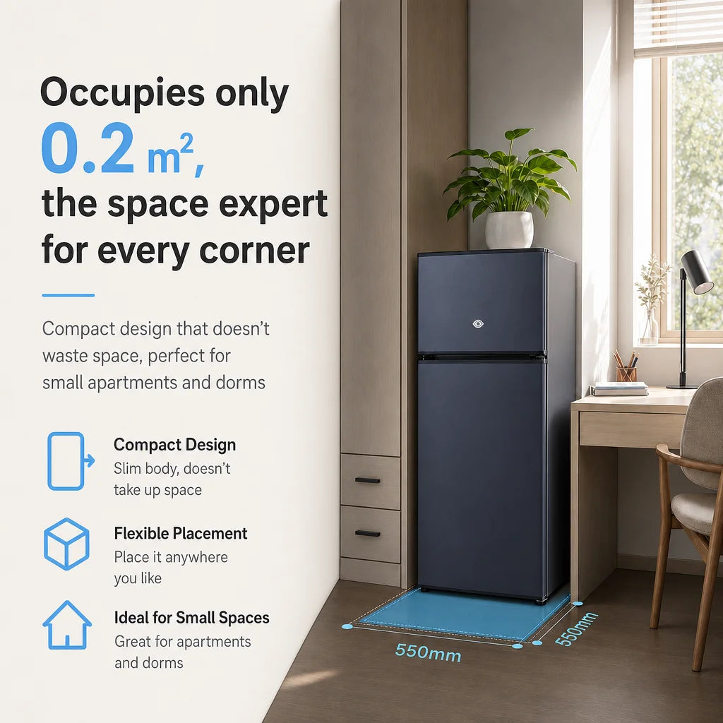 2.5 /2.6Cu.Ft Mini Refrigerator, Dual Zone Compact Fridge with Freezer ,Interior Light, Stable Feet, Ideal for Home Small Spaces