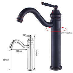 Bathroom Tall Basin Sink Faucet 360 degree Turn