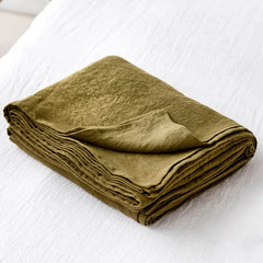 100% Pure Linen Bed Sheet Ultimate Comfort Elegance Flat Sheet Natural Eco-Friendly Breathable Durable Queen California King