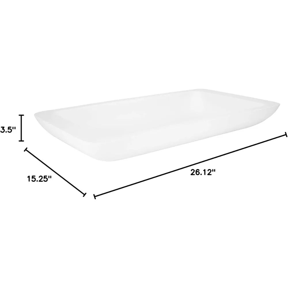 289330 Alanna 31" Resin Vessel Bathroom Sink - White
