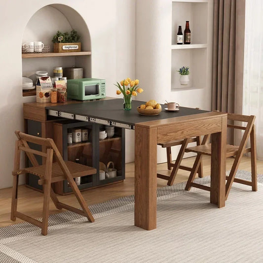 Modern Dinning Tables Multi-functional Extendable Tables Folding Wood Dining Table Color can be customized