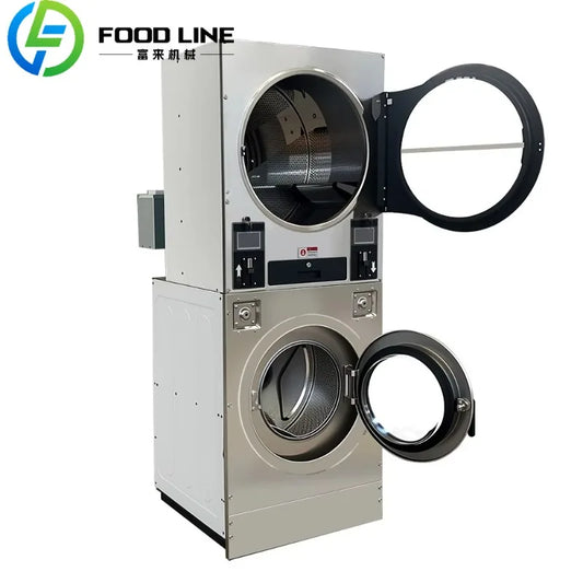 Best Quality Washing and Dryer Machine up Dryer Down Washing Coin-Operated Washing Machine for Laundromat School