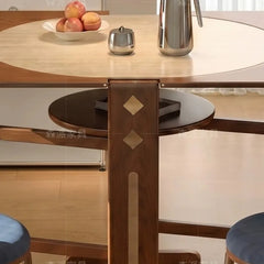 Dinette Foldable Dining Table Round Kitchen Small