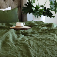 100% Pure Linen Bed Sheet Ultimate Comfort Elegance Flat Sheet Natural Eco-Friendly Breathable Durable Queen California King