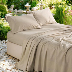 100% French Pure Linen Sheet(1 Piece), Breathable, Soft and Durable Pure Linen Sheet, Anti-Tear Linen Bed Sheets for All Seasons