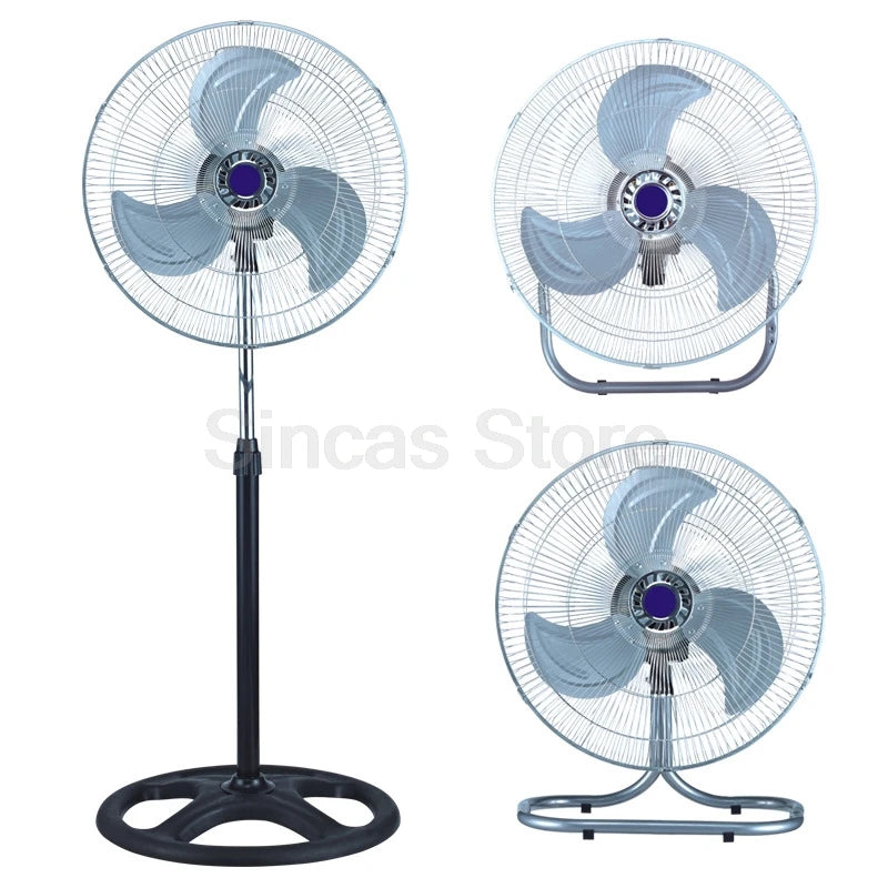 18 Inch Floor Fan Powerful Airflow Wide Angle Oscillation Quiet Industrial Electric Fan High Power For Home Office Warehouse