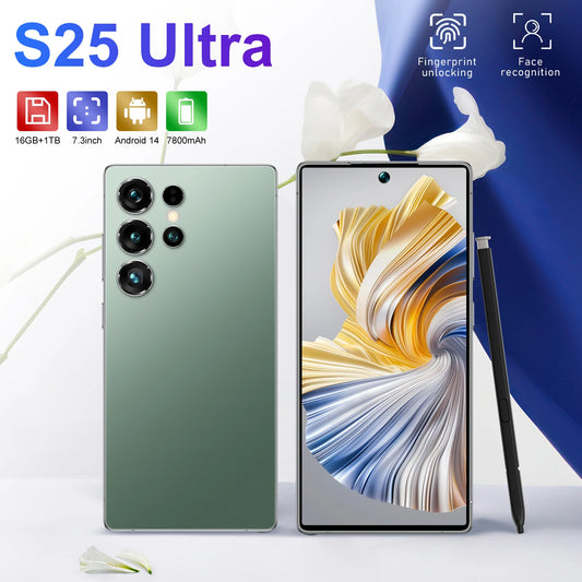 Advanced 5G S25 Ultra Smart Cell Phone HD Screen 108MP Rear Camera Deca Core MTK 108MP Processor Dual 16GB CDMA LTE