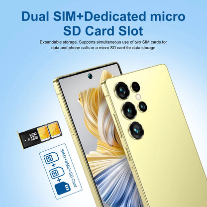 Advanced 5G S25 Ultra Smart Cell Phone HD Screen 108MP Rear Camera Deca Core MTK Dual 12GB CDMA LTE