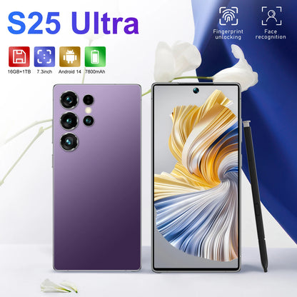 Advanced 5G S25 Ultra Smart Cell Phone HD Screen 108MP Rear Camera Deca Core MTK 108MP Processor Dual 16GB CDMA LTE