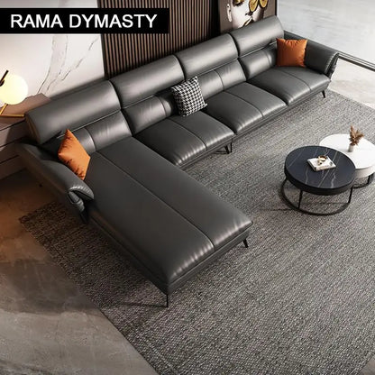 Modern Minimalist Living Room Leather Sofa for Living Room set Combination