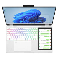 2026 Brand New 15.6Inch 7inch Double Monitor Intel N95 N95 RGB Backlit Keyboard Dual Screen Touch Game Office Business Laptops