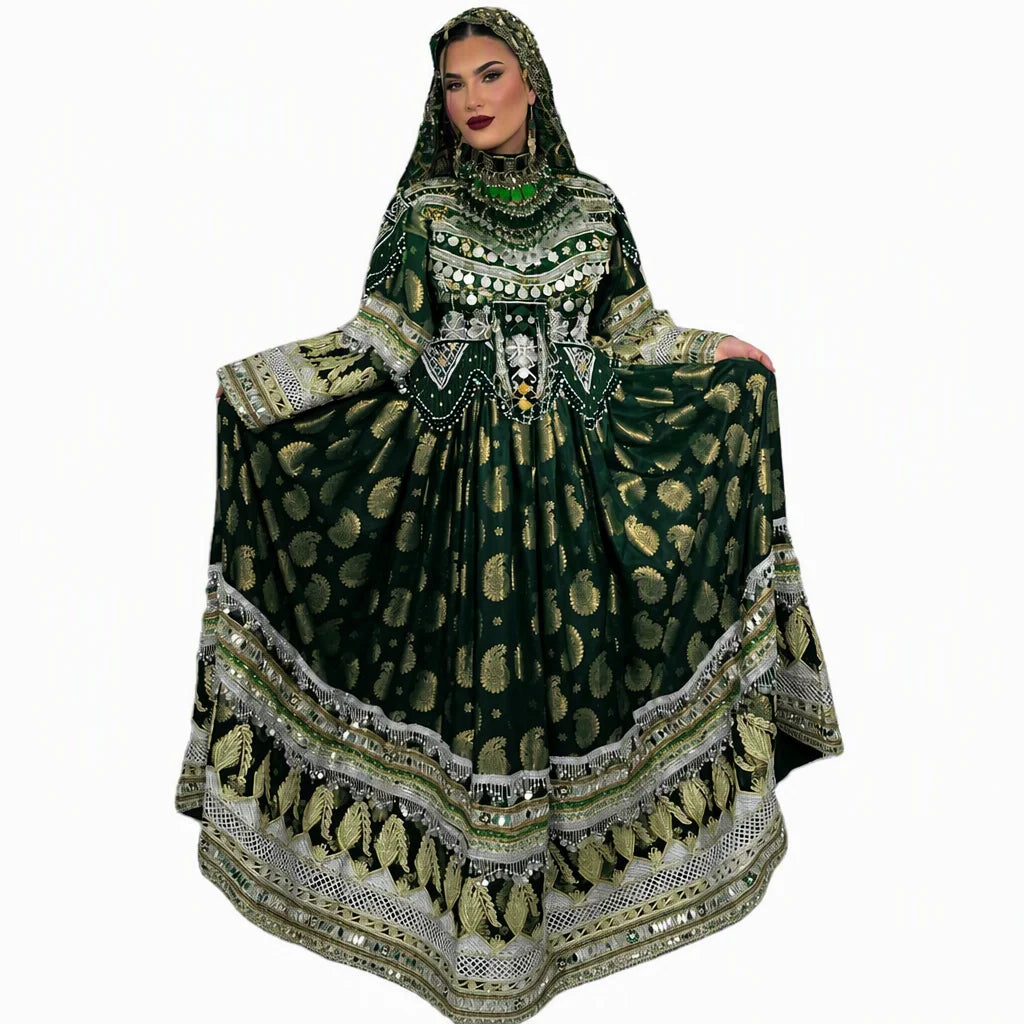 2026 New Designs Afghani Dresses for Women's Frock Sets Breathable Multicolor Long Length Custom Sizes Wedding Party Wear Adults