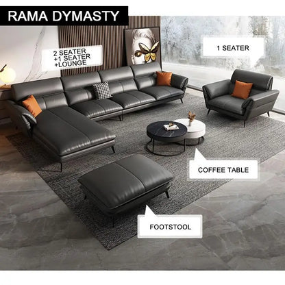 Modern Minimalist Living Room Leather Sofa for Living Room set Combination