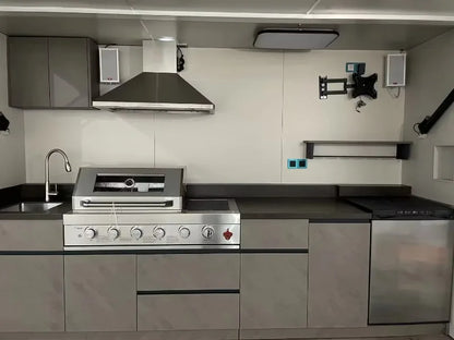 Custom Outdoor Kitchen for Sale BBQ Grill Camping BBQ Kitchen Outdoor Set Outdoor Kitchen Cabinets Island Modern Grey Kitchen