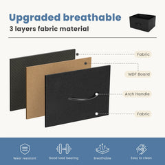 JHK Desser For Bedroom With 7 Fabric Drawers Organizer Storage Closet