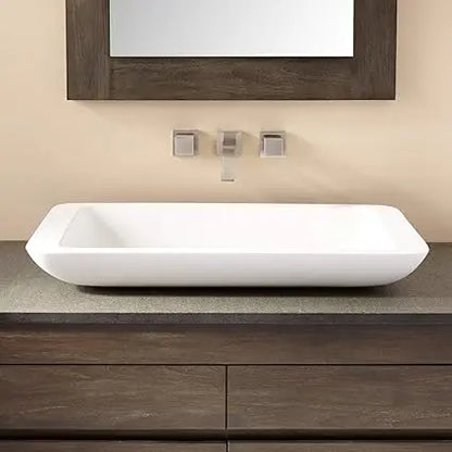289330 Alanna 31" Resin Vessel Bathroom Sink - White