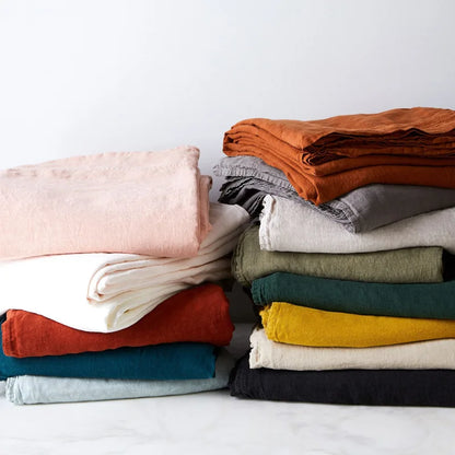 Pure 100% Linen Flat Sheet Moisture Absorbent All Season Linen Bed Sheet Various Sizes Solid Color 1 Piece Linen Flat Sheet Only