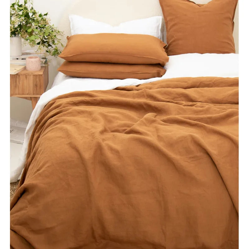 Pure 100% Linen Flat Sheet Moisture Absorbent All Season Linen Bed Sheet Various Sizes Solid Color 1 Piece Linen Flat Sheet Only
