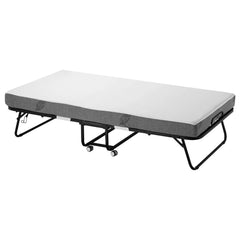 Twin Size Rollaway Bed 38 in X 75 in Sturdy Metal Frame Foldable Bed with 5 Memory Foam Mattress 38 X 75 Folding Bed 5 Mattress