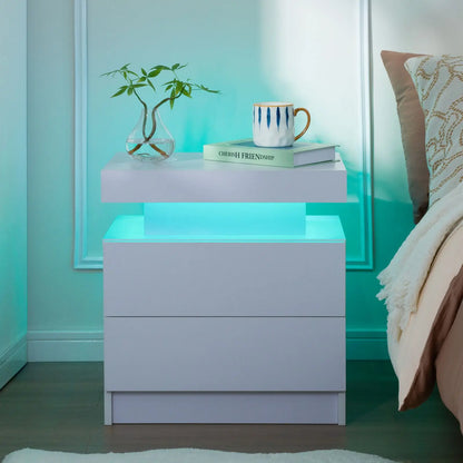Cubehom Nightstand Set of 2 LED Nightstand