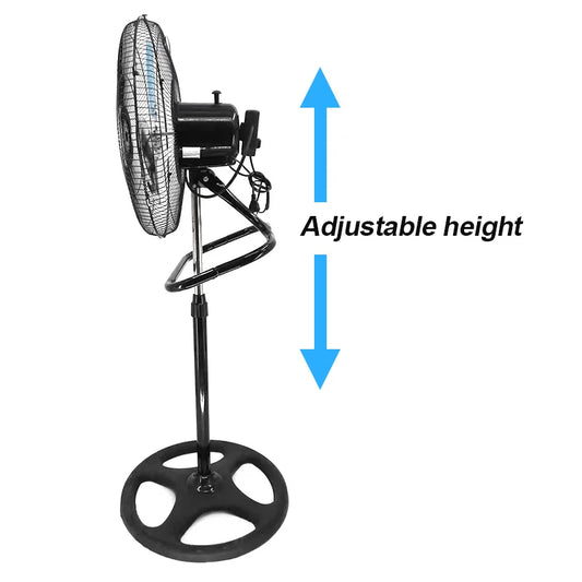 18 Inch Floor Fan Powerful Airflow Wide Angle Oscillation Quiet Industrial Electric Fan High Power For Home Office Warehouse