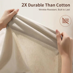 100% French Pure Linen Sheet(1 Piece), Breathable, Soft and Durable Pure Linen Sheet, Anti-Tear Linen Bed Sheets for All Seasons