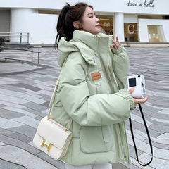 Cotton Clothing Women's 2025 Bread Clothing Short Cotton Clothing Autumn Winter Jacket Thickened Hooded Light and Warm