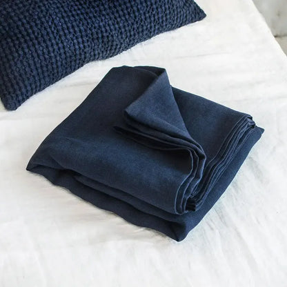 Pure 100% Linen Flat Sheet Moisture Absorbent All Season Linen Bed Sheet Various Sizes Solid Color 1 Piece Linen Flat Sheet Only