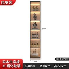 Large Modern Kitchen CabinetHutch Storage Sideboards Freestanding Kitchen Pantry with Glass Doors and Drawers