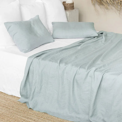 Pure 100% Linen Flat Sheet Moisture Absorbent All Season Linen Bed Sheet Various Sizes Solid Color 1 Piece Linen Flat Sheet Only