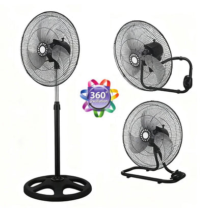 18 Inch Floor Fan Powerful Airflow Wide Angle Oscillation Quiet Industrial Electric Fan High Power For Home Office Warehouse