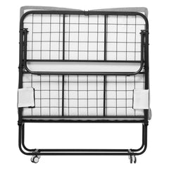 Twin Size Rollaway Bed 38 in X 75 in Sturdy Metal Frame Foldable Bed with 5 Memory Foam Mattress 38 X 75 Folding Bed 5 Mattress