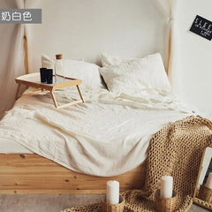 100% French Pure Linen Sheet(1 Piece), Breathable, Soft and Durable Pure Linen Sheet, Anti-Tear Linen Bed Sheets for All Seasons