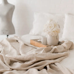 100% Pure Linen Bed Sheet Ultimate Comfort Elegance Flat Sheet Natural Eco-Friendly Breathable Durable Queen California King