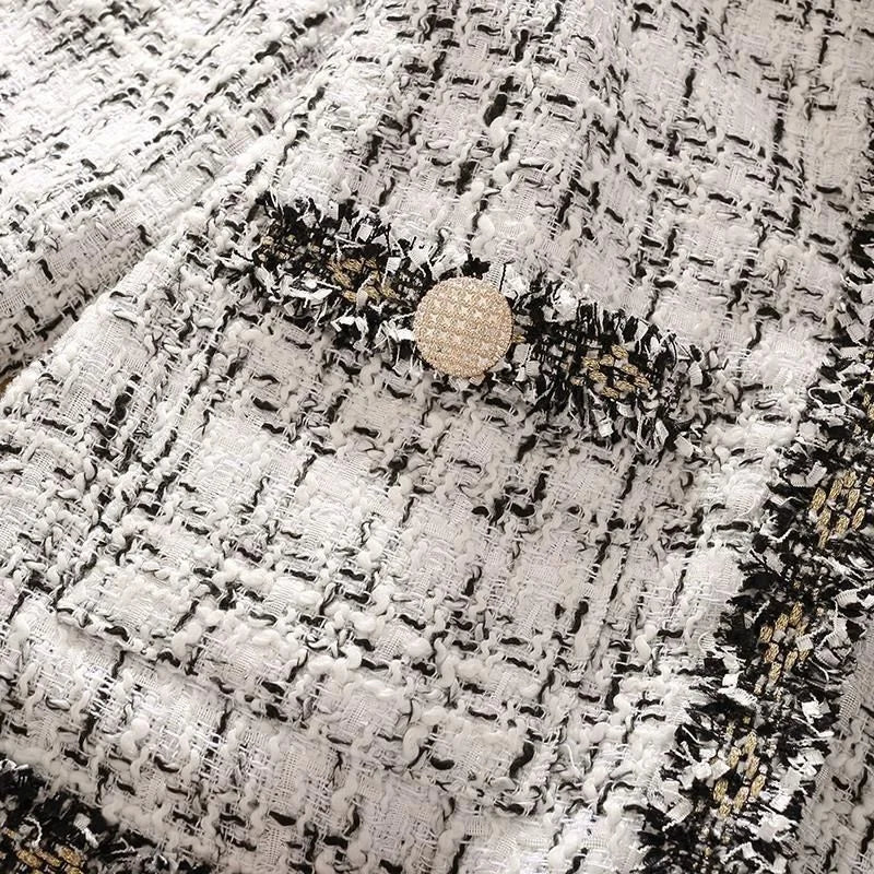 Women's Jackets  Women's Jacket Spring new Trendy Ladies Short Joker Temperament Small Fragrant Tweed Coat Tweed Coat Cardigan