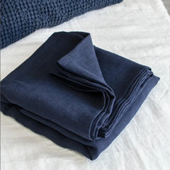 100% Pure Linen Bed Sheet Ultimate Comfort Elegance Flat Sheet Natural Eco-Friendly Breathable Durable Queen California King
