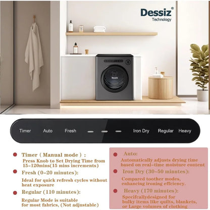 11LBS Compact Dryer with Exhaust  Electric Dryers